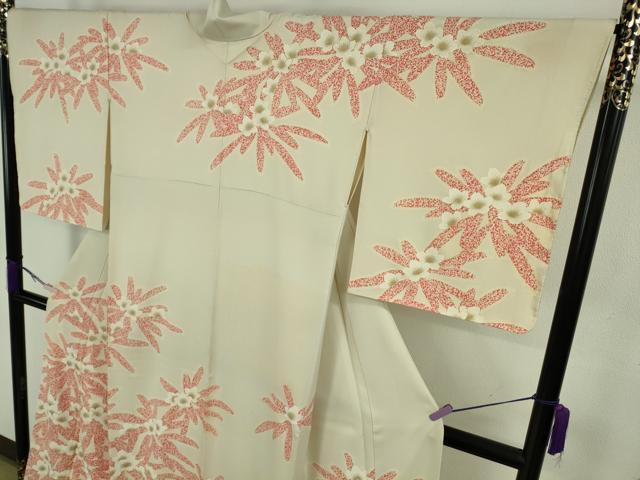 平和屋本店●極上　人間国宝　森口華弘　蒔糊友禅　蒔糊散らし　訪問着　刺繍　石楠花　金彩　色紙付き　逸品　DZAB9459kh6