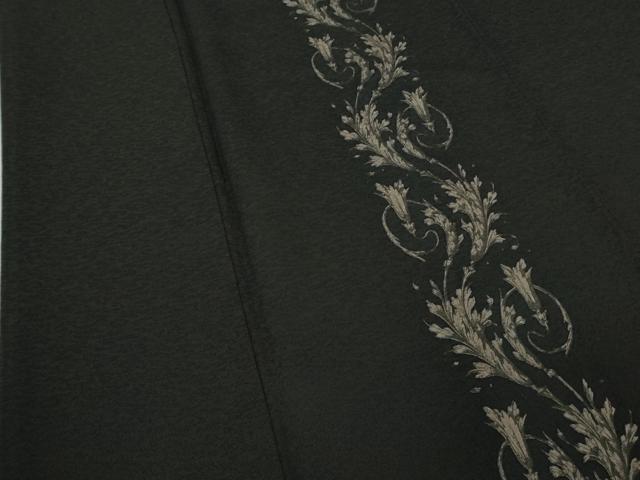 平和屋着物●極上　着物デザイナー　井尻学　訪問着　唐草文　黒地　ロング丈　逸品　DZAB9466kh6