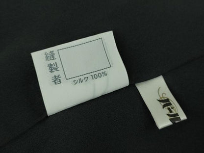 平和屋着物●極上　着物デザイナー　井尻学　訪問着　唐草文　黒地　ロング丈　逸品　DZAB9466kh6