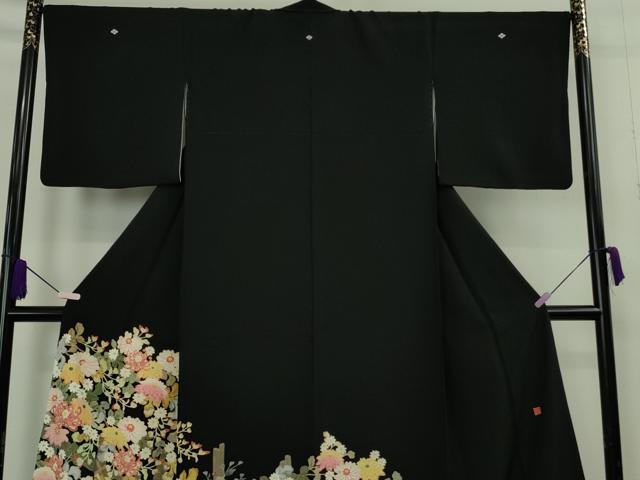 平和屋本店●極上　本加賀友禅作家　矢田博　黒留袖　竹垣花文　乱菊　逸品　DZAB9473kh6