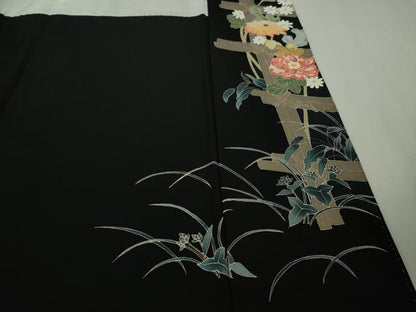 平和屋本店●極上　本加賀友禅作家　矢田博　黒留袖　竹垣花文　乱菊　逸品　DZAB9473kh6