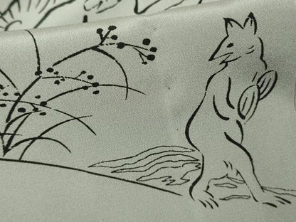 平和屋着物●上質な長襦袢　無双仕立て　鳥獣戯画　逸品　未使用　DZAB9479kh6