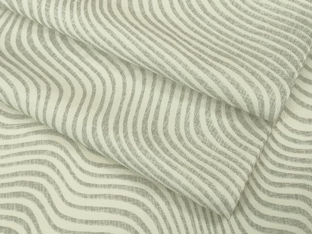 平和屋本店＊極上　夏物　石川県指定無形文化財　夏牛首紬　白山工房　手織り　よろけ縞　逸品　DZAB9485kh6