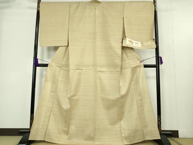 平和屋本店＊極上　夏物　京都染織メーカー・貴久樹謹製 野蚕糸 ゴールデンムガ 絽紬 手紡ぎ 手織り　証紙付き　逸品　未使用　DZAB9488kh6