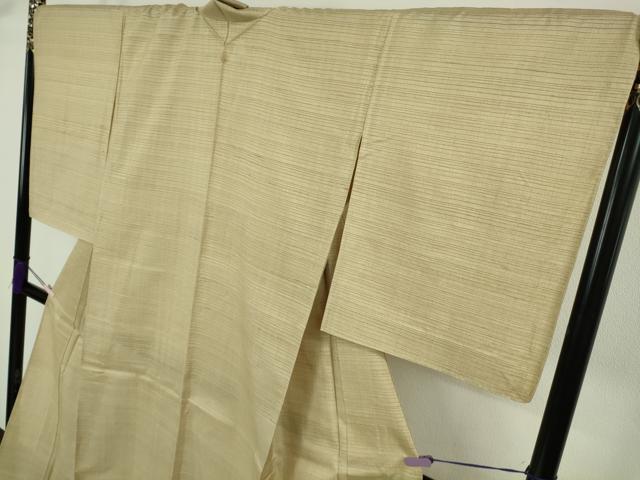 平和屋本店＊極上　夏物　京都染織メーカー・貴久樹謹製 野蚕糸 ゴールデンムガ 絽紬 手紡ぎ 手織り　証紙付き　逸品　未使用　DZAB9488kh6