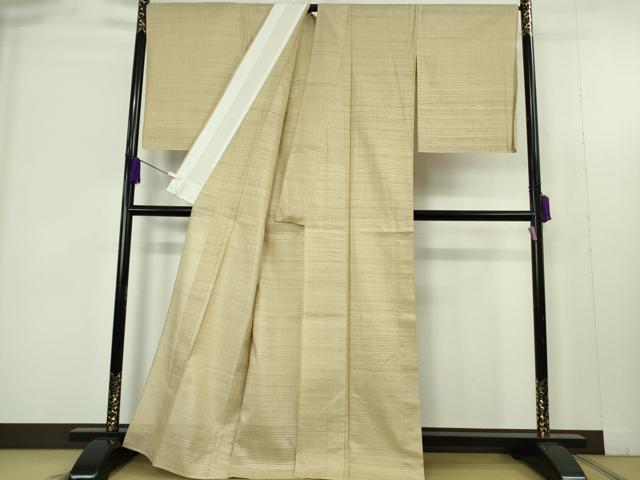 平和屋本店＊極上　夏物　京都染織メーカー・貴久樹謹製 野蚕糸 ゴールデンムガ 絽紬 手紡ぎ 手織り　証紙付き　逸品　未使用　DZAB9488kh6