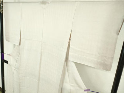 平和屋着物▽極上　訪問着　単衣　刺繍　ダイヤ地紋　ハート　クローバー　スペード　灰梅色地　暈し染め　逸品　DZAB9492kh6