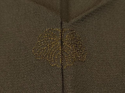 平和屋着物●極上　訪問着　竹屋町刺繍　龍　鳥獣　海松茶色地　金糸　逸品　未使用　DZAB9496kh6