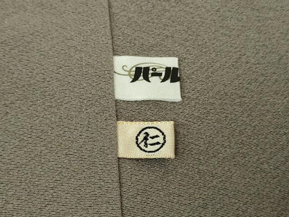平和屋着物●極上　本加賀友禅作家　横山秀一　訪問着　駒廻し　江戸鼠色地　証紙付き　逸品　DZAB9511kh6