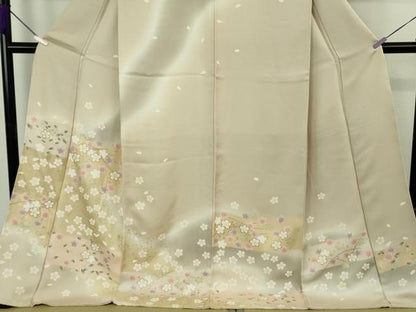 平和屋着物●極上　訪問着　舞桜　暈し染め　金彩　ロング丈　逸品　未使用　DZAB9512kh6