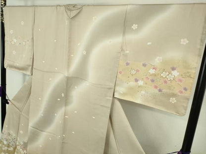 平和屋着物●極上　訪問着　舞桜　暈し染め　金彩　ロング丈　逸品　未使用　DZAB9512kh6