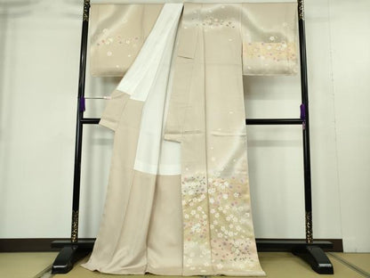 平和屋着物●極上　訪問着　舞桜　暈し染め　金彩　ロング丈　逸品　未使用　DZAB9512kh6
