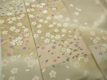 平和屋着物●極上　訪問着　舞桜　暈し染め　金彩　ロング丈　逸品　未使用　DZAB9512kh6