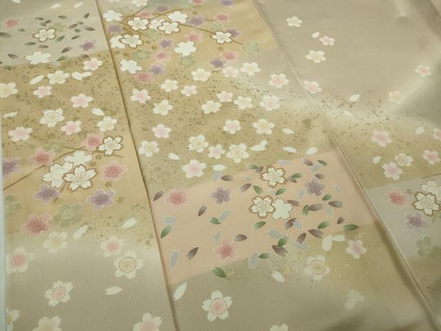 平和屋着物●極上　訪問着　舞桜　暈し染め　金彩　ロング丈　逸品　未使用　DZAB9512kh6