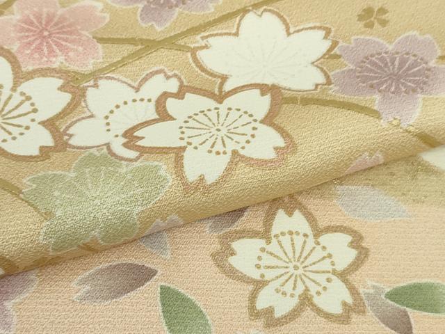 平和屋着物●極上　訪問着　舞桜　暈し染め　金彩　ロング丈　逸品　未使用　DZAB9512kh6