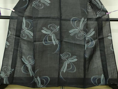 平和屋本店＊極上　夏物　重要無形文化財　本場宮古上布　苧麻　蜻蛉　トンボ　逸品　未使用　DZAB9517kh6
