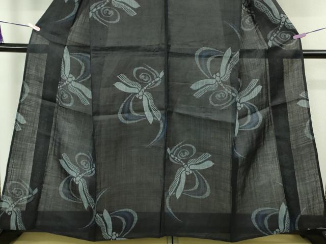 平和屋本店＊極上　夏物　重要無形文化財　本場宮古上布　苧麻　蜻蛉　トンボ　逸品　未使用　DZAB9517kh6