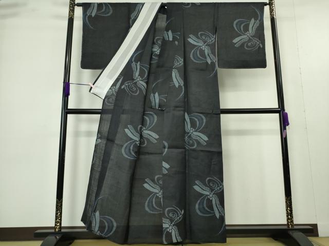 平和屋本店＊極上　夏物　重要無形文化財　本場宮古上布　苧麻　蜻蛉　トンボ　逸品　未使用　DZAB9517kh6
