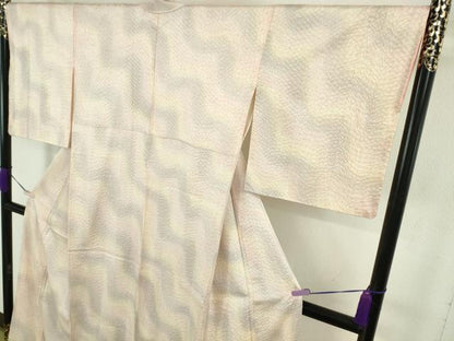 平和屋着物●極上　名門　藤娘きぬたや・総絞り　杢目絞り　小紋　暈し染め　逸品　DZAB9520kh6