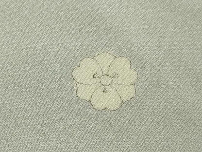 平和屋着物●極上　中国三大刺繍　相良刺繍　蘇州刺繍　総手刺繍　色留袖　花鳥文　絹鼠色地　逸品　DZAB9521kh6