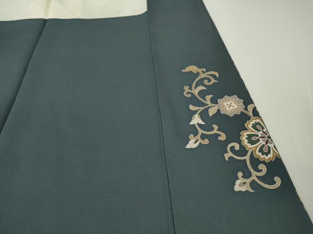 平和屋本店●極上　訪問着　駒刺繍　鳳凰花唐草文　金彩　逸品　DZAB9522kh6