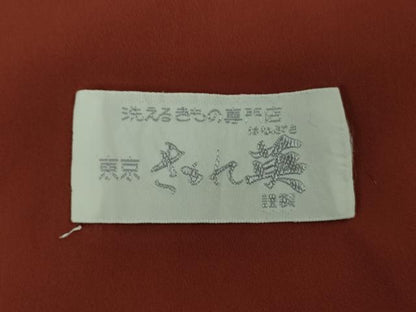 平和屋着物●極上　洗える最高級着物　＜英＞はなぶさ謹製　小紋　麻の葉　逸品　DZAB9526kh6