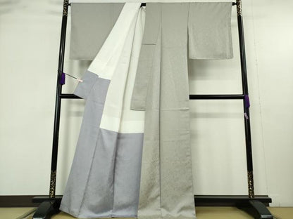 平和屋着物●極上　江戸小紋　黄金糸　花唐草文　霞色地　逸品　未使用　DZAB9529kh6