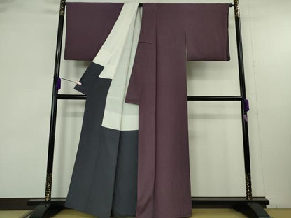 平和屋着物●極上　重要無形文化財　人間国宝　中村勇二郎　江戸小紋　古代菊　逸品　DZAB9530kh6