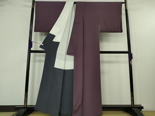 平和屋着物●極上　重要無形文化財　人間国宝　中村勇二郎　江戸小紋　古代菊　逸品　DZAB9530kh6