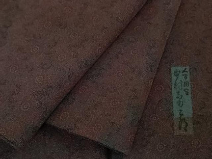平和屋着物●極上　重要無形文化財　人間国宝　中村勇二郎　江戸小紋　古代菊　逸品　DZAB9530kh6