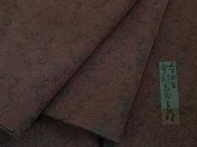 平和屋着物●極上　重要無形文化財　人間国宝　中村勇二郎　江戸小紋　古代菊　逸品　DZAB9530kh6