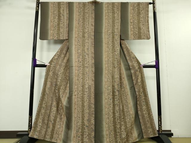 平和屋着物●極上　中国三大刺繍　スワトウ刺繍　汕頭刺繍　草花間道　暈し染め　逸品　DZAB9533kh6