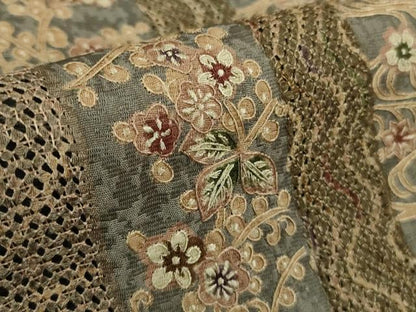 平和屋着物●極上　中国三大刺繍　スワトウ刺繍　汕頭刺繍　草花間道　暈し染め　逸品　DZAB9533kh6