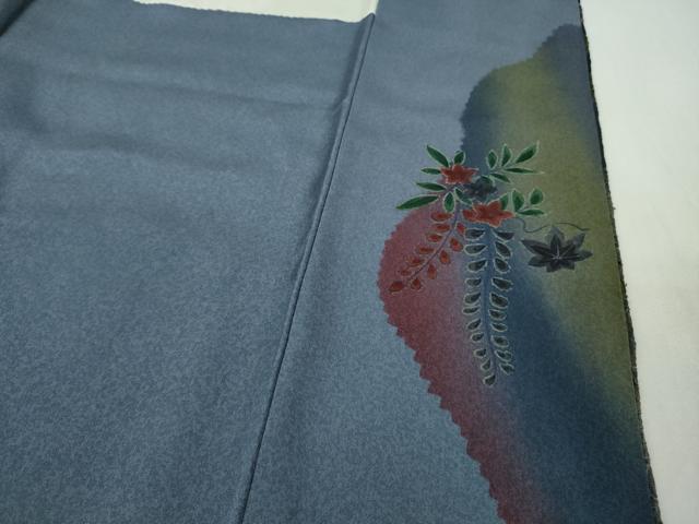 平和屋着物●極上　中国三大刺繍 スワトウ刺繍　汕頭・相良刺繍　絽刺し　訪問着　辻が花　暈し染め　鬼しぼ縮緬　金糸　逸品　DZAB9534kh6
