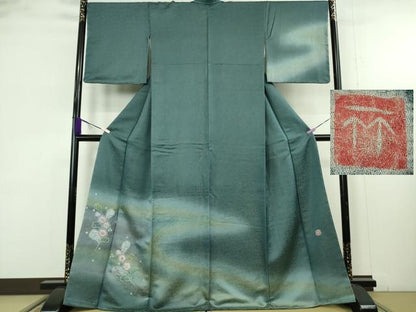 平和屋本店●極上　久保田一竹　幻の辻が花　訪問着　暈し染め　金通し地　さが美扱い　逸品　未使用　DZAB9536kh6