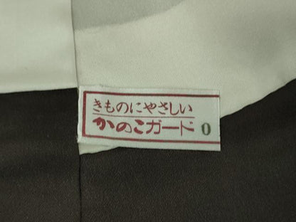 平和屋着物●極上　訪問着　花重ね　檳榔子染色地　暈し染め　金彩　反端付き　逸品　DZAB9538kh6