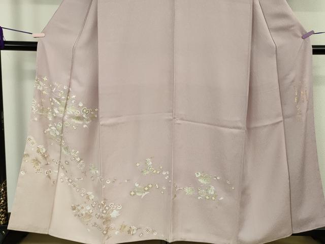 平和屋本店●極上 金彩友禅 卓越技能者 名工 和田光正 訪問着 宝尽くし 紅藤色地 暈し染 金彩 京都きもの友禅扱い 逸品 未使用 DZAB9540kh6