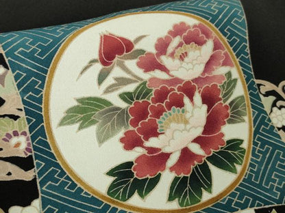 平和屋着物●極上　黒留袖　友禅　作家物　吉正　花鳥文　逸品　DZAB9544kh6