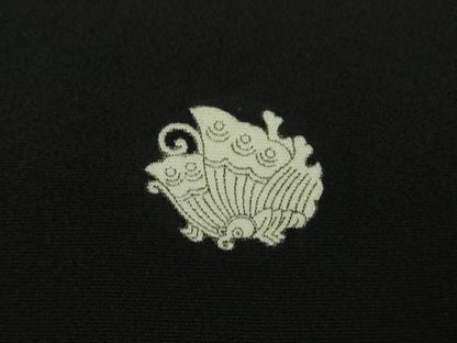 平和屋着物●極上　黒留袖　友禅　作家物　吉正　花鳥文　逸品　DZAB9544kh6