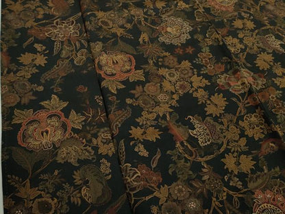 平和屋着物●極上　小紋　刺繍　更紗花文　褐返色地　金糸　逸品　未使用　DZAB9545kh6