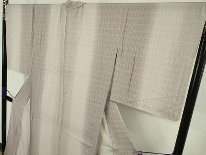 平和屋着物＊極上　夏物　小紋　縦絽　涼風の装い　間道　暈し染め　反端付き　逸品　DZAB9548kh6