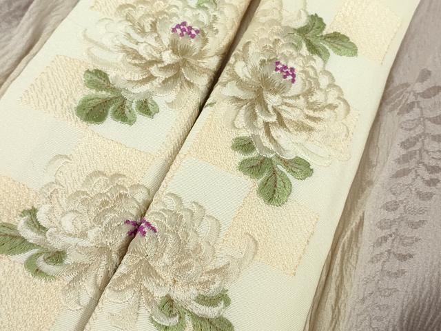 平和屋着物●上質な長襦袢　無双仕立て　半衿刺繍　辻が花地紋　暈し染め　やまと誂製　逸品　DZAB9550kh6