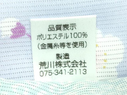 平和屋着物＊極上　夏物　両面　半幅帯　鹿の子花文　花兎　逸品　DZAB9553kh6