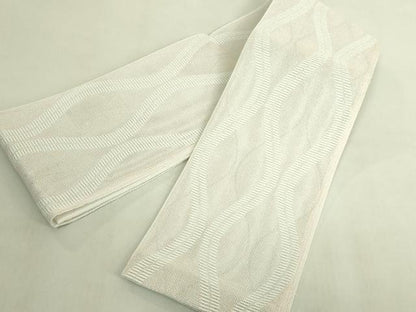 平和屋着物＊極上　夏物　半幅帯　立涌文　銀糸　未使用　DZAB9562kh6