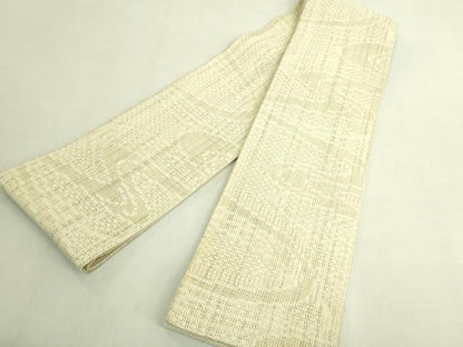 平和屋着物＊極上　夏物　半幅帯　流水文　絹麻　逸品　DZAB9564kh6