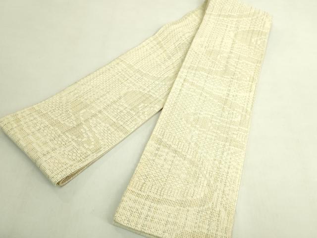 平和屋着物＊極上　夏物　半幅帯　流水文　絹麻　逸品　DZAB9564kh6