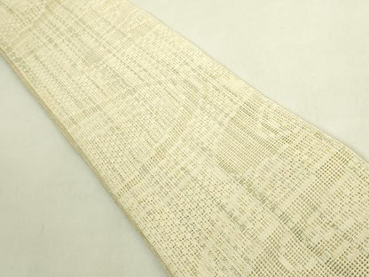 平和屋着物＊極上　夏物　半幅帯　流水文　絹麻　逸品　DZAB9564kh6