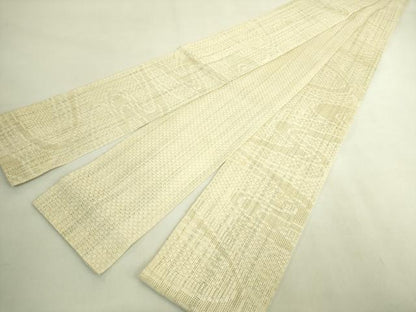 平和屋着物＊極上　夏物　半幅帯　流水文　絹麻　逸品　DZAB9564kh6