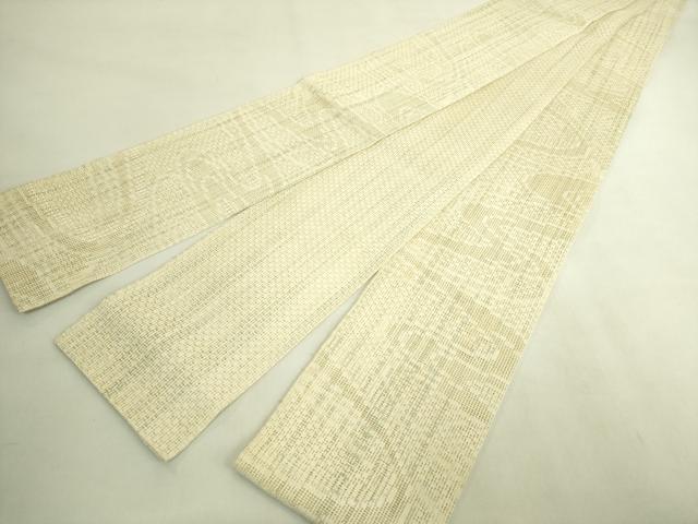 平和屋着物＊極上　夏物　半幅帯　流水文　絹麻　逸品　DZAB9564kh6