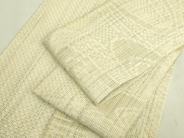 平和屋着物＊極上　夏物　半幅帯　流水文　絹麻　逸品　DZAB9564kh6